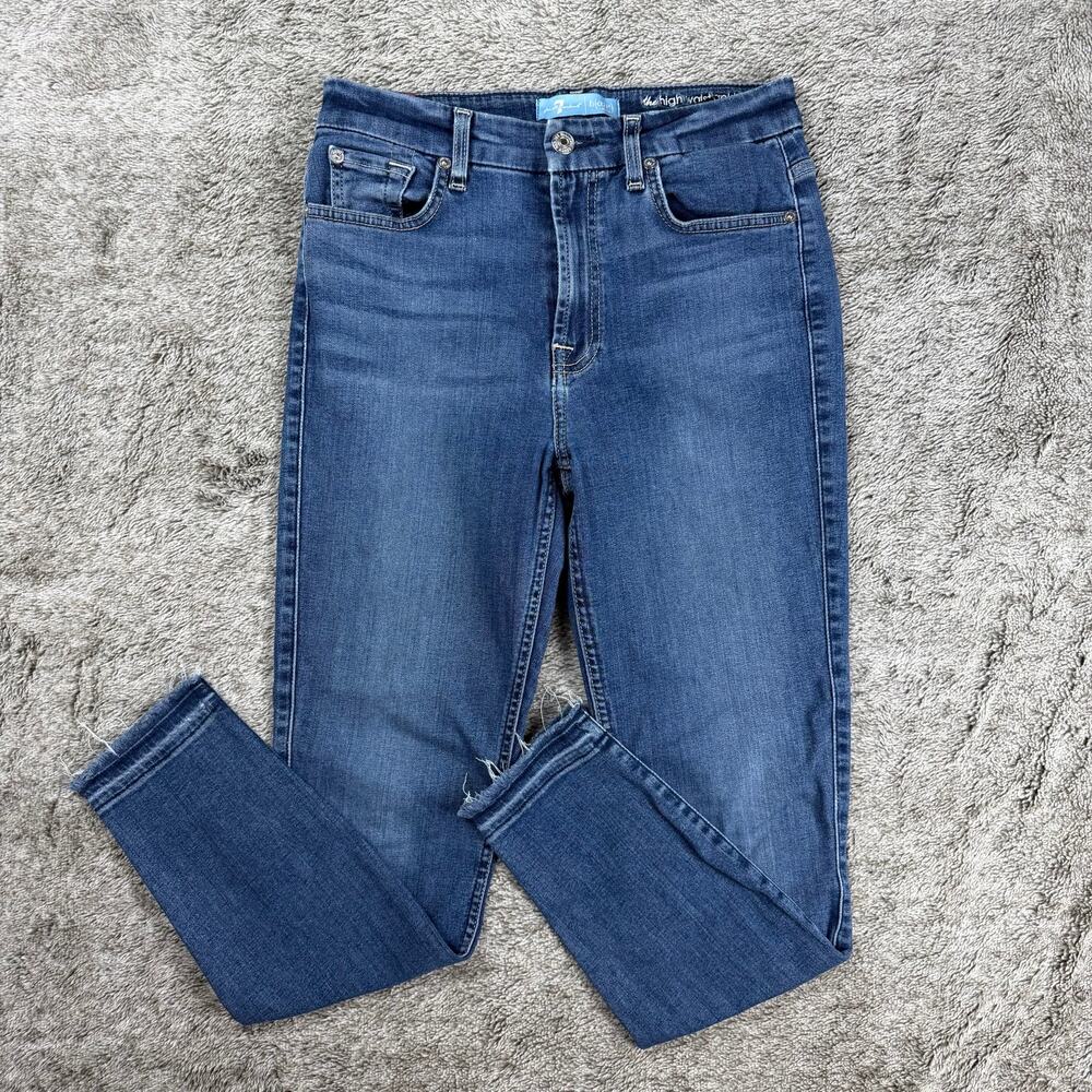 7 For All Mankind The High Waist Skinny Ankle Women's 27